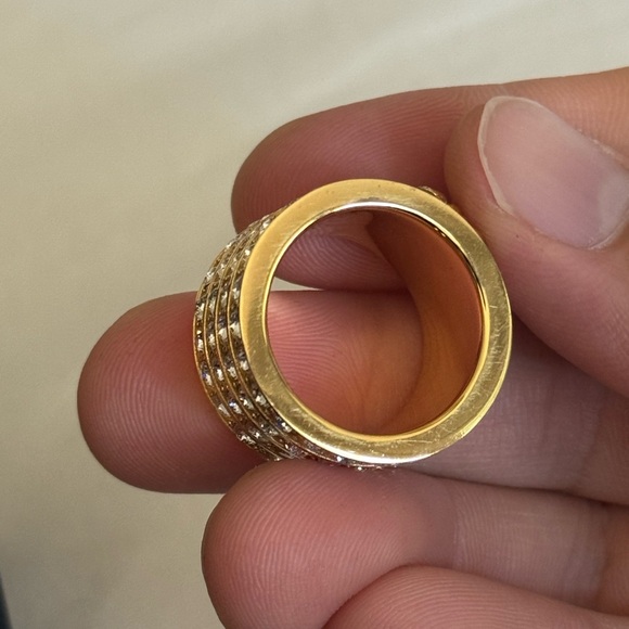 Versace Gold and Crystal embellished Ring - Picture 3 of 6